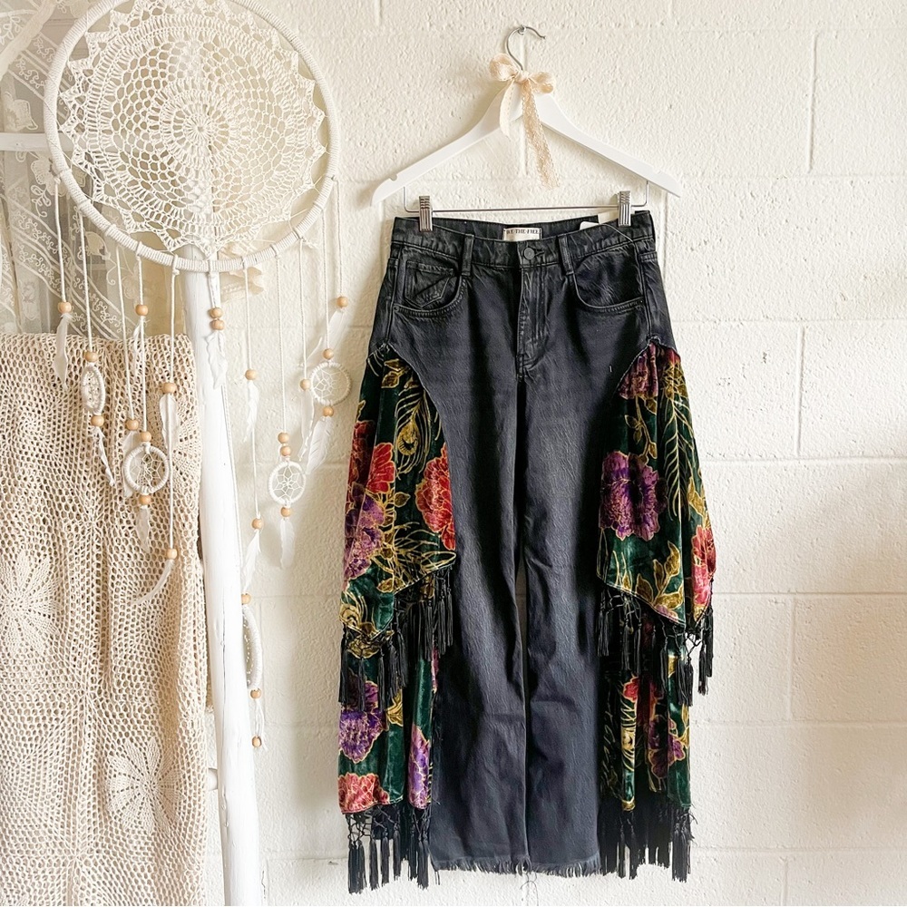 NWT Free People Just Fills Low Rise Wide Leg Jeans